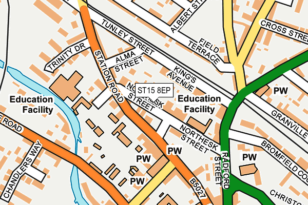 ST15 8EP map - OS OpenMap – Local (Ordnance Survey)