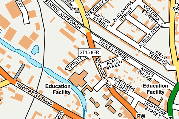 ST15 8ER map - OS OpenMap – Local (Ordnance Survey)