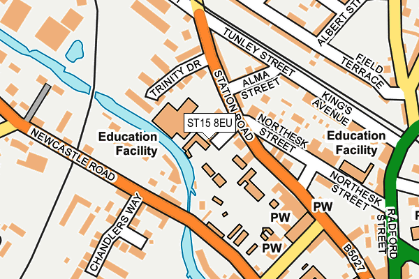 ST15 8EU map - OS OpenMap – Local (Ordnance Survey)