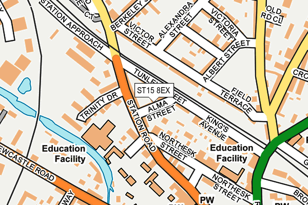 ST15 8EX map - OS OpenMap – Local (Ordnance Survey)