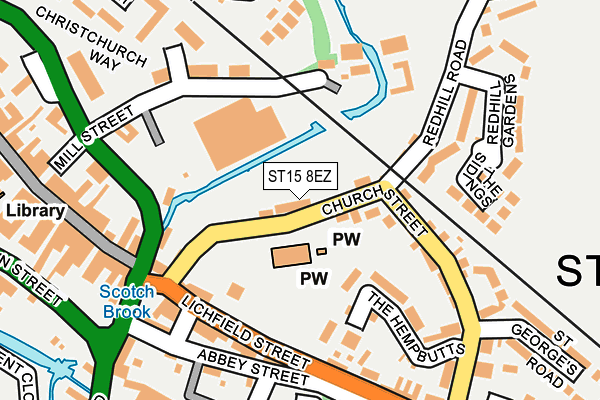 ST15 8EZ map - OS OpenMap – Local (Ordnance Survey)