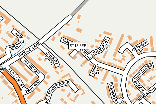 ST15 8FB map - OS OpenMap – Local (Ordnance Survey)