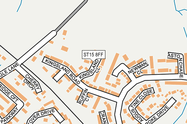 ST15 8FF map - OS OpenMap – Local (Ordnance Survey)