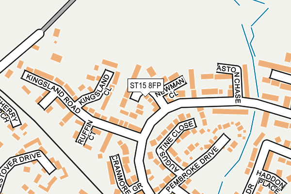 ST15 8FP map - OS OpenMap – Local (Ordnance Survey)