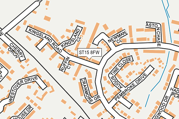 ST15 8FW map - OS OpenMap – Local (Ordnance Survey)