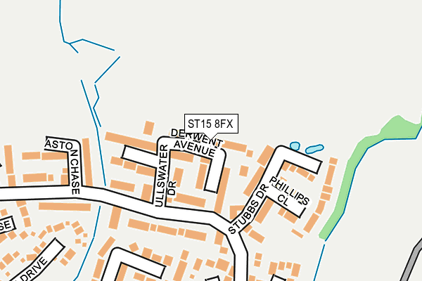 ST15 8FX map - OS OpenMap – Local (Ordnance Survey)