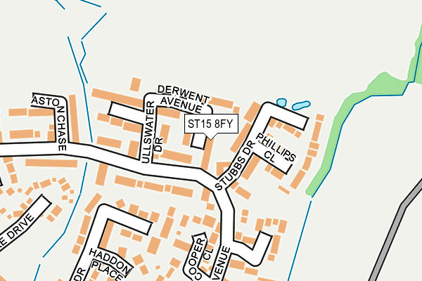 ST15 8FY map - OS OpenMap – Local (Ordnance Survey)