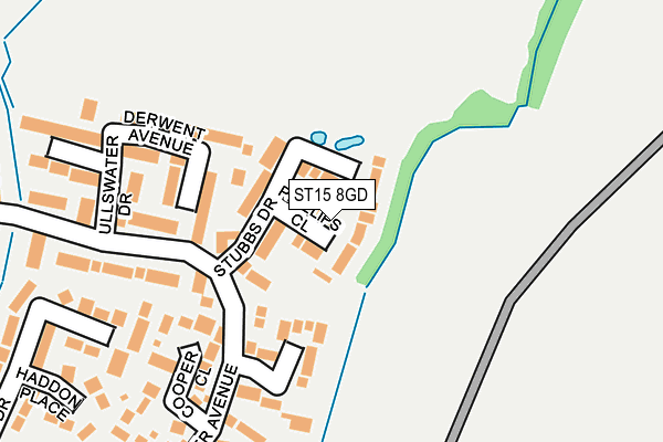 ST15 8GD map - OS OpenMap – Local (Ordnance Survey)
