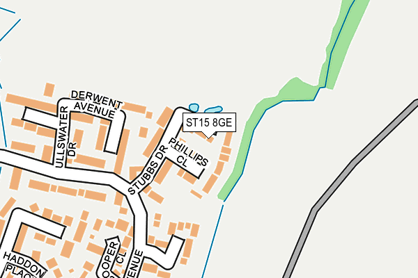 ST15 8GE map - OS OpenMap – Local (Ordnance Survey)
