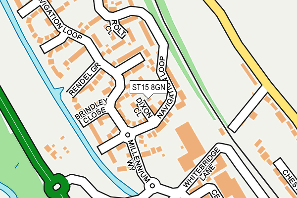 ST15 8GN map - OS OpenMap – Local (Ordnance Survey)