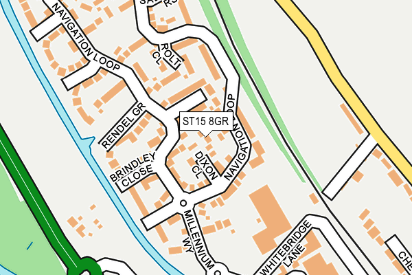 ST15 8GR map - OS OpenMap – Local (Ordnance Survey)