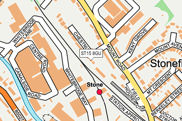 ST15 8GU map - OS OpenMap – Local (Ordnance Survey)