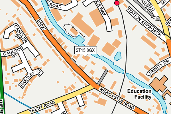 ST15 8GX map - OS OpenMap – Local (Ordnance Survey)