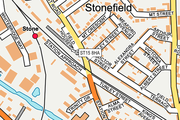 ST15 8HA map - OS OpenMap – Local (Ordnance Survey)