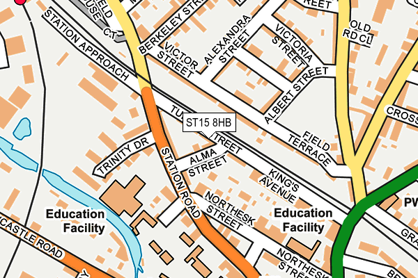 ST15 8HB map - OS OpenMap – Local (Ordnance Survey)
