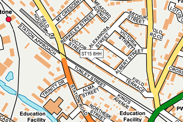 ST15 8HH map - OS OpenMap – Local (Ordnance Survey)