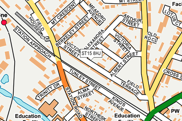 ST15 8HJ map - OS OpenMap – Local (Ordnance Survey)