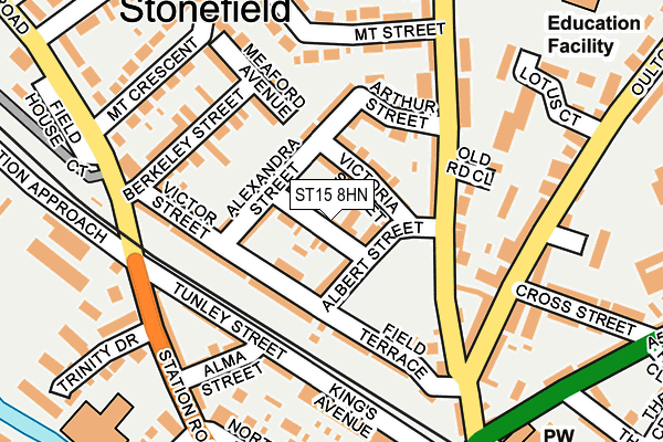 ST15 8HN map - OS OpenMap – Local (Ordnance Survey)