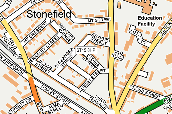 ST15 8HP map - OS OpenMap – Local (Ordnance Survey)