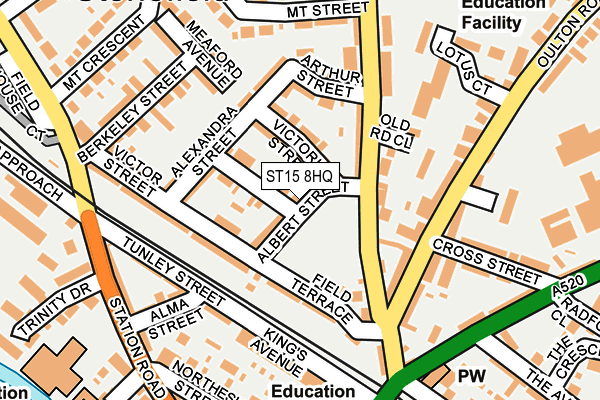ST15 8HQ map - OS OpenMap – Local (Ordnance Survey)
