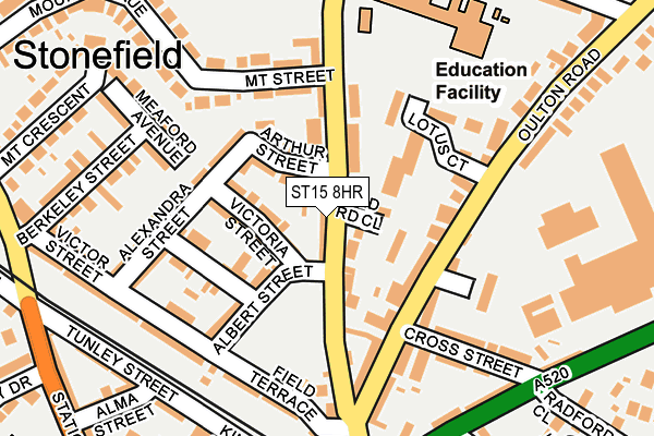 ST15 8HR map - OS OpenMap – Local (Ordnance Survey)
