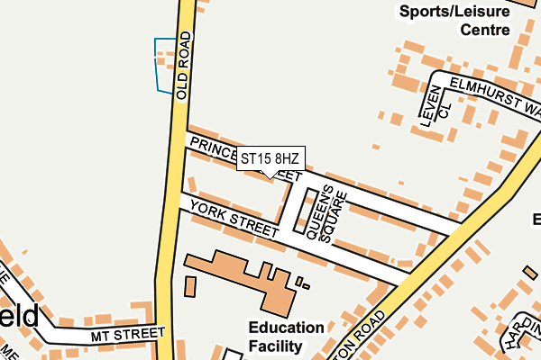 ST15 8HZ map - OS OpenMap – Local (Ordnance Survey)