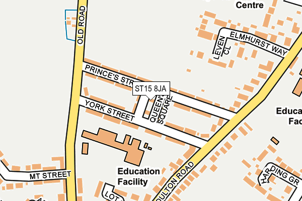 ST15 8JA map - OS OpenMap – Local (Ordnance Survey)