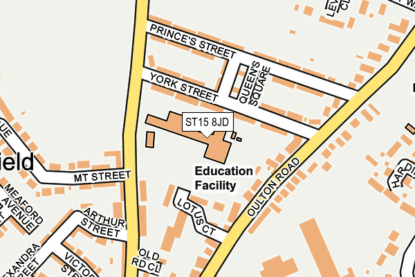 ST15 8JD map - OS OpenMap – Local (Ordnance Survey)