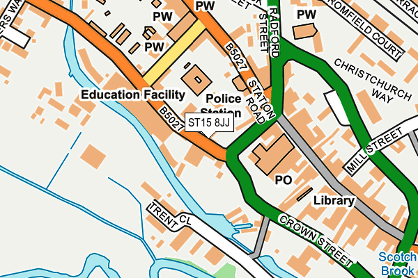 ST15 8JJ map - OS OpenMap – Local (Ordnance Survey)
