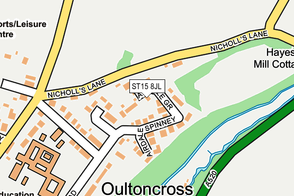 ST15 8JL map - OS OpenMap – Local (Ordnance Survey)