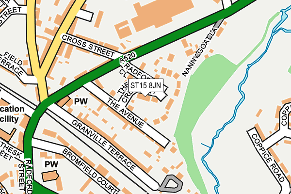 ST15 8JN map - OS OpenMap – Local (Ordnance Survey)