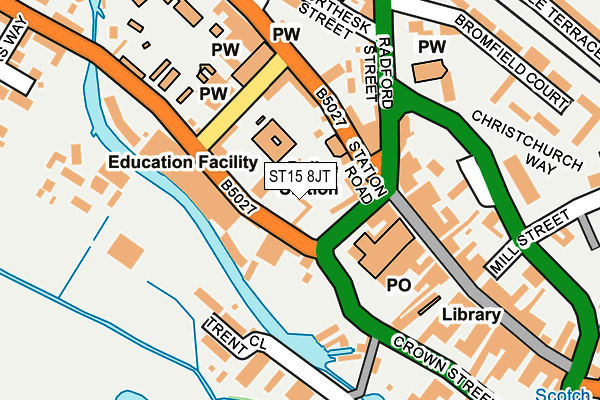 ST15 8JT map - OS OpenMap – Local (Ordnance Survey)