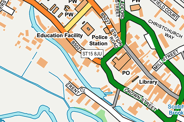 ST15 8JU map - OS OpenMap – Local (Ordnance Survey)
