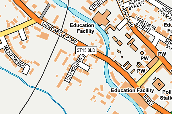 ST15 8LD map - OS OpenMap – Local (Ordnance Survey)
