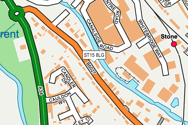 ST15 8LG map - OS OpenMap – Local (Ordnance Survey)