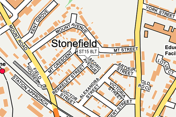 ST15 8LT map - OS OpenMap – Local (Ordnance Survey)