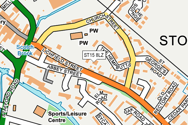 ST15 8LZ map - OS OpenMap – Local (Ordnance Survey)