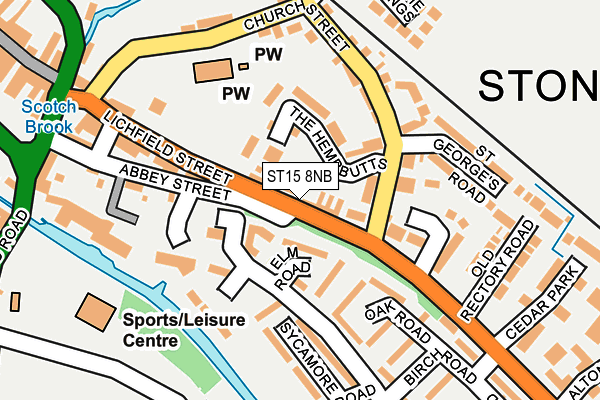 ST15 8NB map - OS OpenMap – Local (Ordnance Survey)