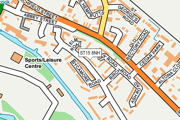 ST15 8NH map - OS OpenMap – Local (Ordnance Survey)