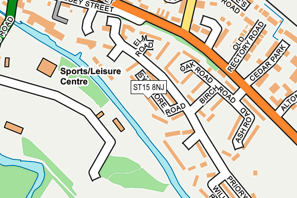 ST15 8NJ map - OS OpenMap – Local (Ordnance Survey)