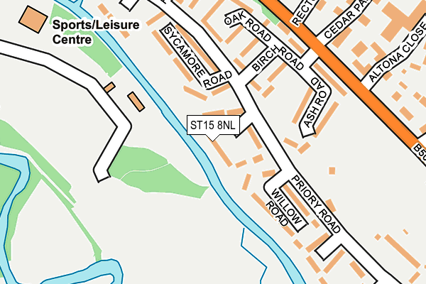 ST15 8NL map - OS OpenMap – Local (Ordnance Survey)