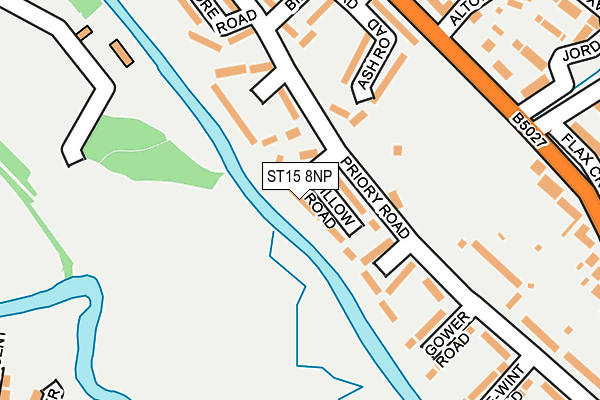 ST15 8NP map - OS OpenMap – Local (Ordnance Survey)
