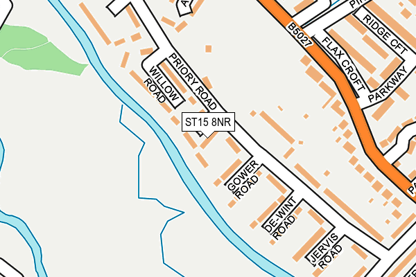 ST15 8NR map - OS OpenMap – Local (Ordnance Survey)