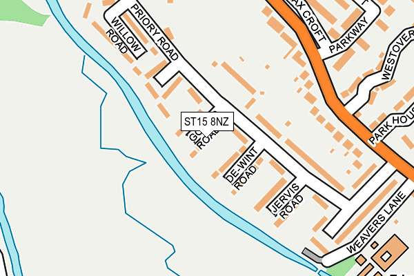 ST15 8NZ map - OS OpenMap – Local (Ordnance Survey)