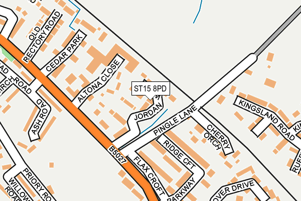 ST15 8PD map - OS OpenMap – Local (Ordnance Survey)