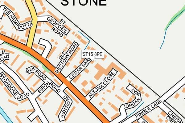 ST15 8PE map - OS OpenMap – Local (Ordnance Survey)