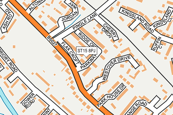 ST15 8PJ map - OS OpenMap – Local (Ordnance Survey)