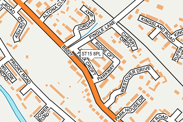 ST15 8PL map - OS OpenMap – Local (Ordnance Survey)