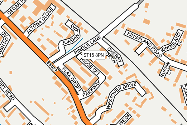 ST15 8PN map - OS OpenMap – Local (Ordnance Survey)