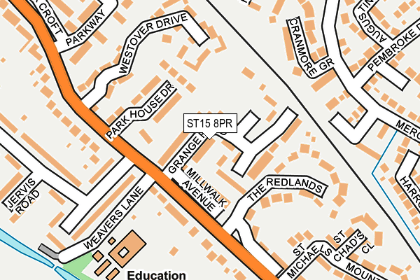 ST15 8PR map - OS OpenMap – Local (Ordnance Survey)